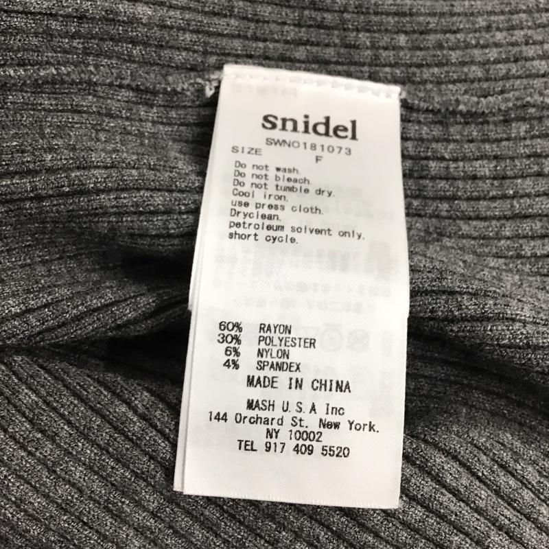 スナイデル SNIDEL ワンピース ロングスカート SWNO181073 バッククロスロングニットワンピース 長袖 FREE 無地 灰 / グレー /  レディース USED 古着 中古 10142281