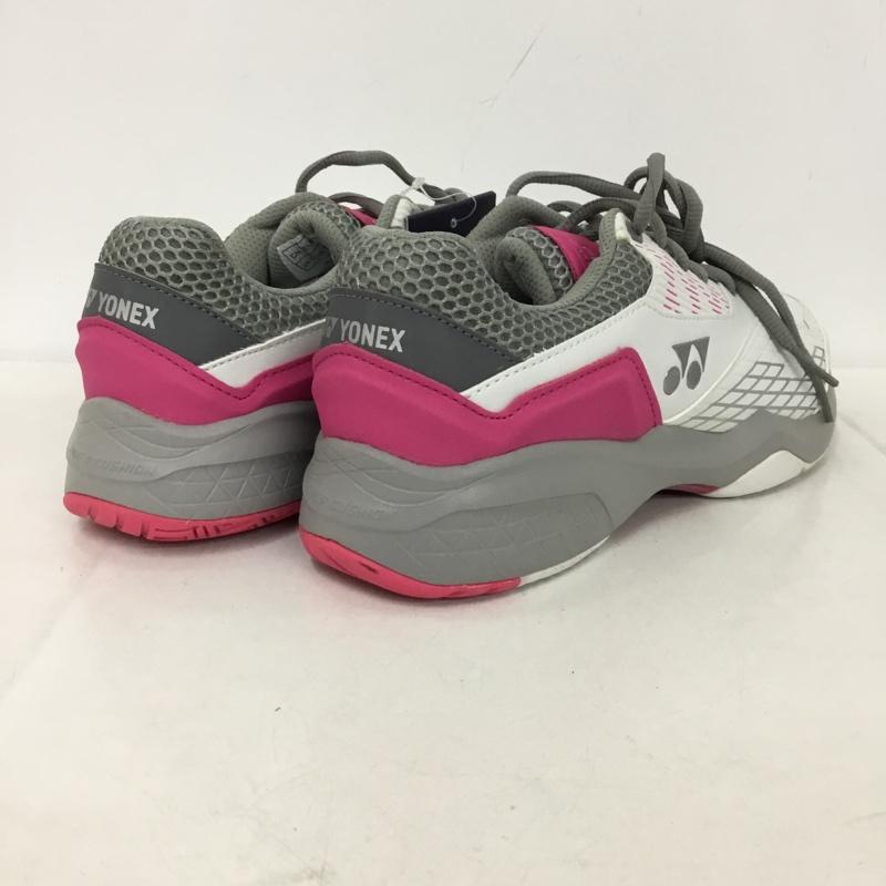 ヨネックス YONEX スニーカー スニーカー SHT103 テニスシューズ パワークッション103 箱有 25cm 25.0cm ロゴ、文字 白 / ホワイト / X 灰 / グレー / X 桃 / ピンク /  レディース USED 古着 中古 10147969