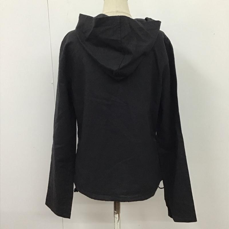 ポロジーンズ Polo Jeans Co. パーカー 長袖 HS-WJ-SM7007 プルオーバー コットンリネン S 無地 黒 / ブラック /  レディース USED 古着 中古 10114438