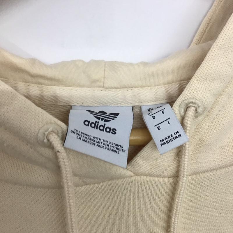 アディダス adidas パーカー 長袖 CE2414 ビッグロゴパーカー ロゴ、文字 X プリント ベージュ / ベージュ /  レディース USED 古着 中古 10141719