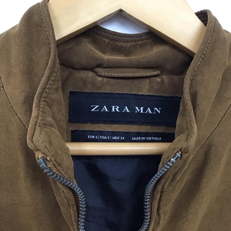 ザラメン ZARA MAN ジャケット、上着 ジャケット、ブレザー ジップアップジャケット アウター 古着 S 無地 茶 / ブラウン /  メンズ USED 古着 中古 10130532