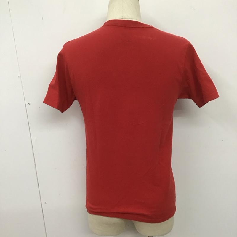 クイックシルバー Quiksilver Tシャツ 半袖 クルーネック プリント S ロゴ、文字 赤 / レッド /  メンズ USED 古着 中古 10106958