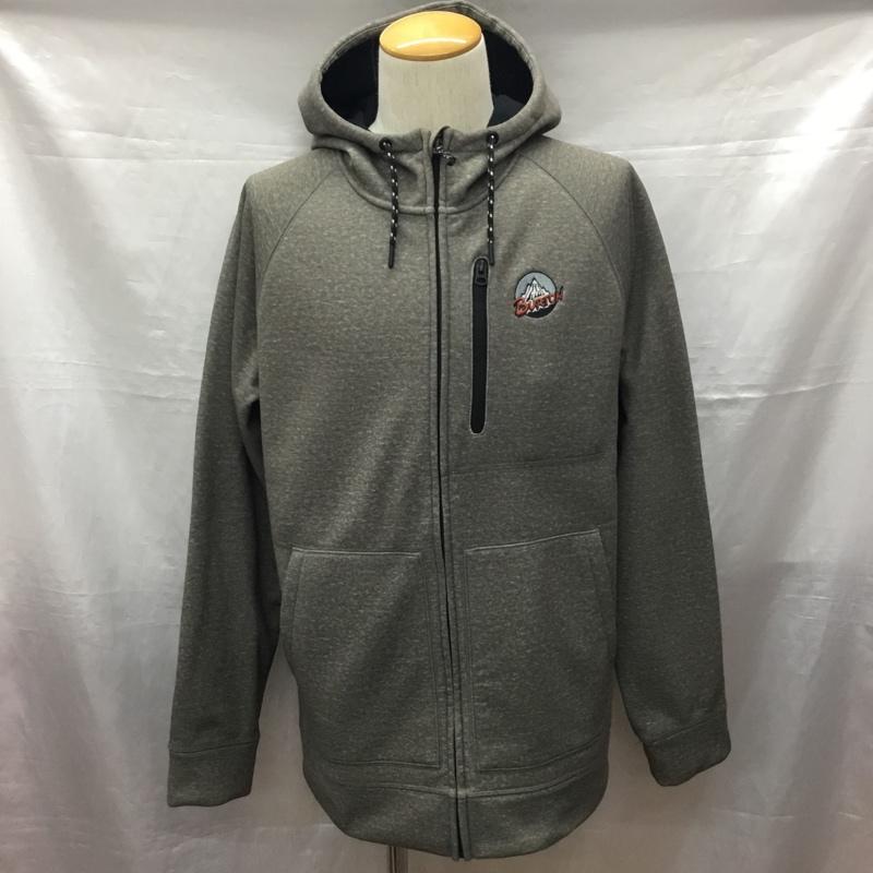 バートン BURTON パーカー 長袖 ジップアップパーカー 長袖パーカー フード付きパーカー M ロゴ、文字 茶 / ブラウン /  メンズ USED 古着 中古 10122346