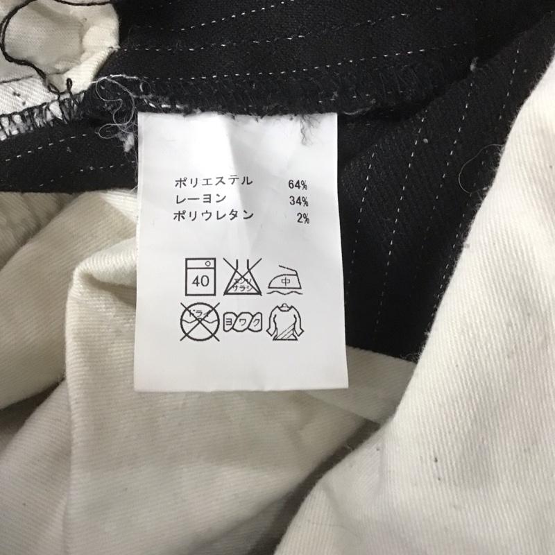 グラム glamb パンツ スラックス スラックス ワイドパンツ カジュアルパンツ ストレートパンツ ストライプパンツ 裾ゴム 3 ストライプ 白 / ホワイト / X 黒 / ブラック /  メンズ USED 古着 中古 10107188