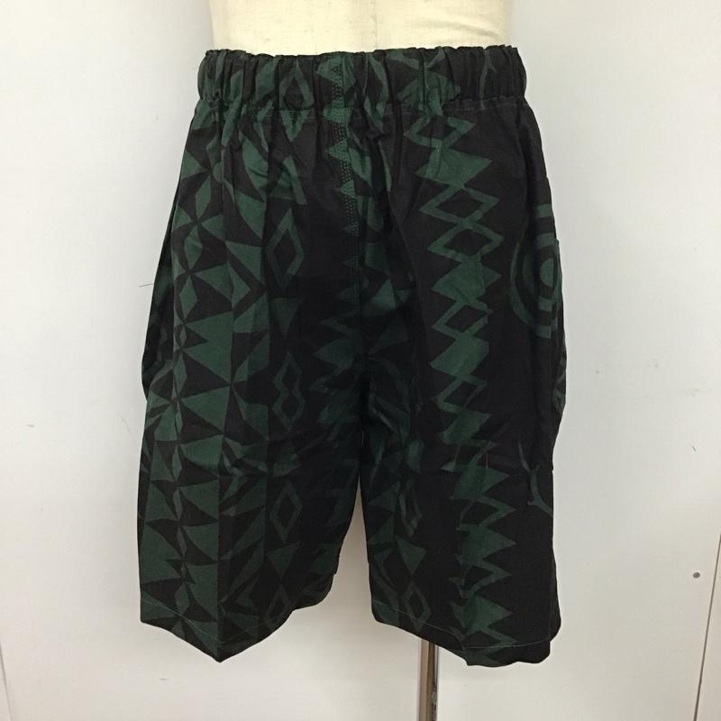 サウスツーウェストエイト South2 West8 パンツ ショートパンツ ショートパンツ ハーフパンツ カジュアルパンツ 総柄 M プリント 黒 / ブラック / X 緑 / グリーン /  メンズ USED 古着 中古 10119429