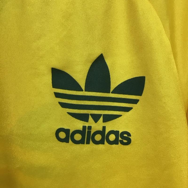 アディダス adidas Tシャツ 半袖 無地 X ロゴ、文字 黄 / イエロー /  メンズ USED 古着 中古 10128491