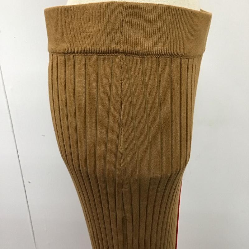 ザラ ZARA スカート ロングスカート 3519 002 704 スリット リブ L 無地 茶 / ブラウン /  レディース USED 古着 中古 10120405