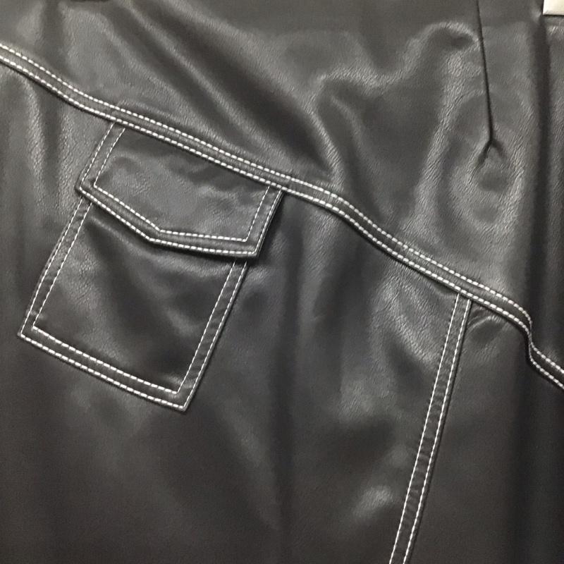 スライ SLY スカート ロングスカート 030DA031-0630 VEGAN LEATHER 2 無地 黒 / ブラック /  レディース USED 古着 中古 10140585