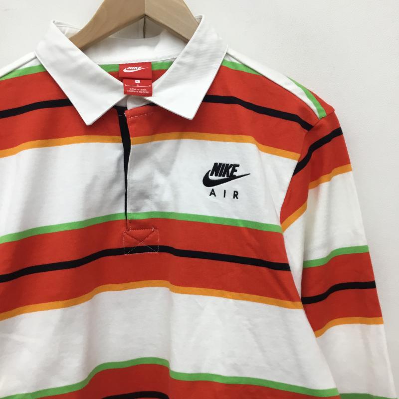 ナイキ NIKE カットソー 長袖 CQ8019-103 L ボーダー柄 赤 / レッド /  メンズ USED 古着 中古 10138862