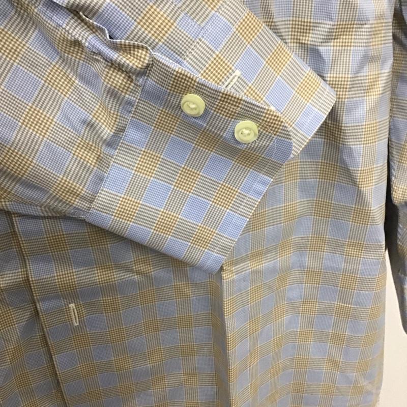 ブルックスブラザーズ BROOKS BROTHERS シャツ、ブラウス 長袖 チェック 水色 / ライトブルー / X ベージュ / ベージュ /  メンズ USED 古着 中古 10111182