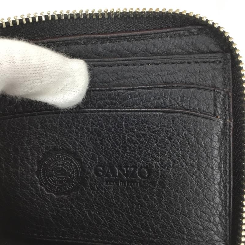 ユーズドクロージング used clothes 財布 コンパクト財布 GANZO 鹿革 無地 黒 / ブラック /  メンズ USED 古着 中古 10112614