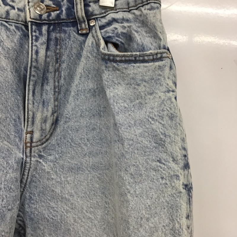 ザラ ZARA パンツ デニム、ジーンズ デニムパンツ ワイドパンツ カジュアルパンツ 38インチ 無地 インディゴ / インディゴ /  レディース USED 古着 中古 10128757