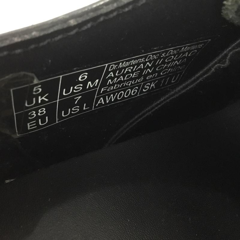 ドクターマーチン Dr.Martens 革靴 革靴 クアッド レトロ オウリアン 2 クアッド ジップ シューズ UK5 US：7 無地 黒 / ブラック /  レディース USED 古着 中古 10143276