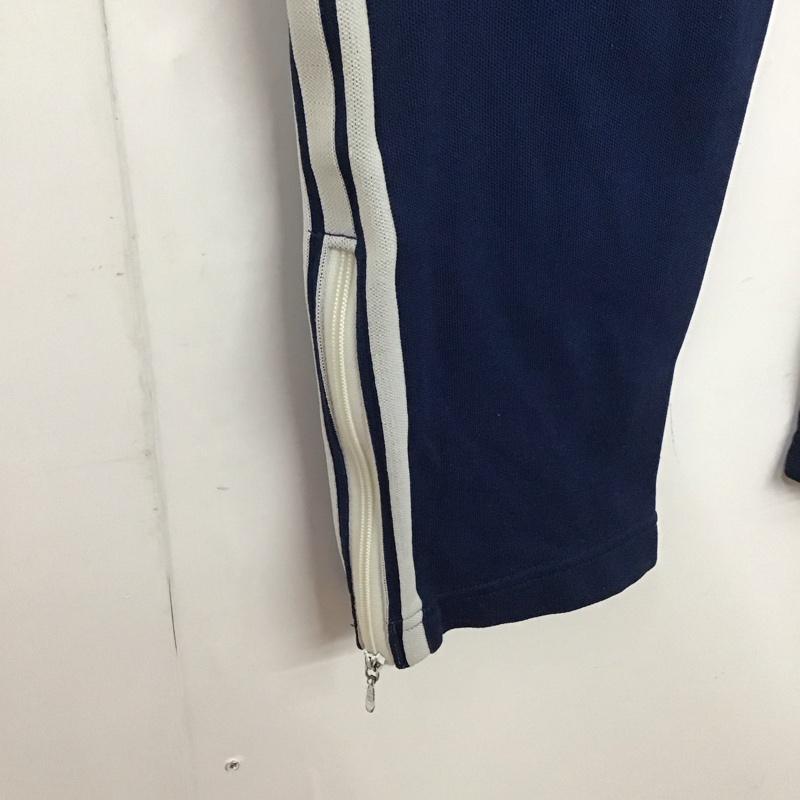 アディダス adidas ボトムス ボトムス ジャージ ワイドパンツ カジュアルパンツ スポーツウェア 古着 70S デサント 西ドイツ製 3 ロゴ、文字 紺 / ネイビー /  メンズ USED 古着 中古 10109938