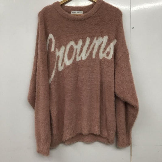 ロデオクラウンズワイドボウル RODEO CROWNS WIDE BOWL ニット、セーター 長袖 420FAS70-015M WOOKEYシャギーニットトップス FREE ロゴ、文字 桃 / ピンク /  レディース USED 古着 中古 10144146