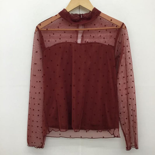 オリーブデオリーブ OLIVE des OLIVE カットソー 長袖 M ドット 赤 / レッド /  レディース USED 古着 中古 10140457