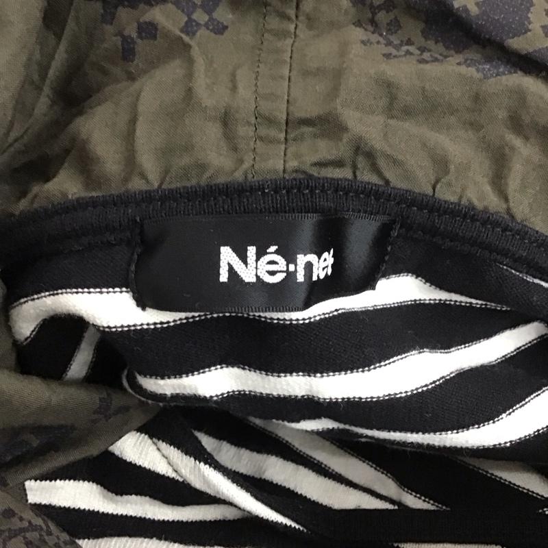 ネネットニャー Ne-netにゃｰ カットソー 長袖 ne63jk934 スカーフドッキング長袖カットソー ボーダー長袖カットソー 2 ボーダー柄 白 / ホワイト / X 黒 / ブラック /  レディース USED 古着 中古 10112195