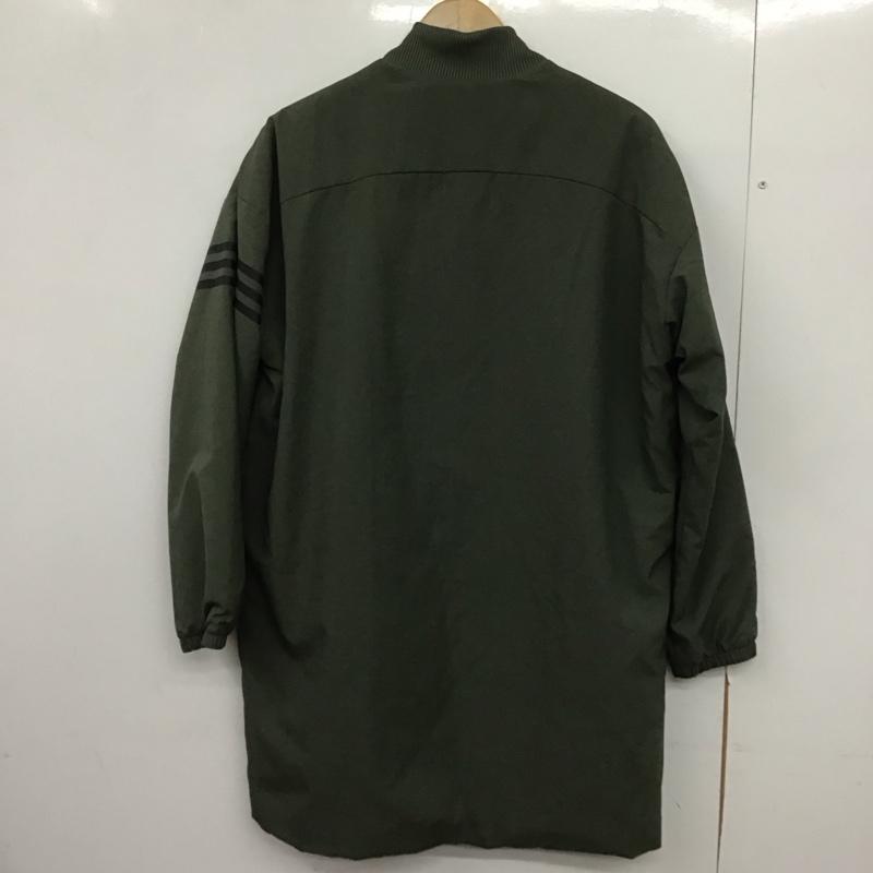 アディダス adidas ジャケット、上着 ジャンパー、ブルゾン ds9225 キルティングコート アウター M ロゴ、文字 カーキ / カーキ /  レディース USED 古着 中古 10146666