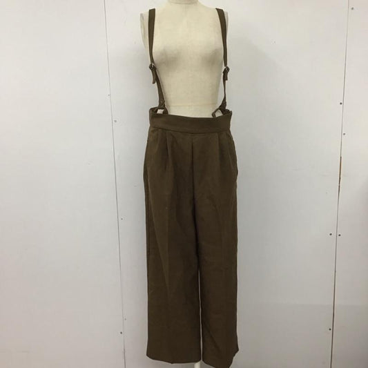 ローリーズファーム LOWRYS FARM ボトムス ボトムス LF520053AD サス付きパンツ ワイドパンツ タックパンツ FREE 無地 茶 / ブラウン /  レディース USED 古着 中古 10112347
