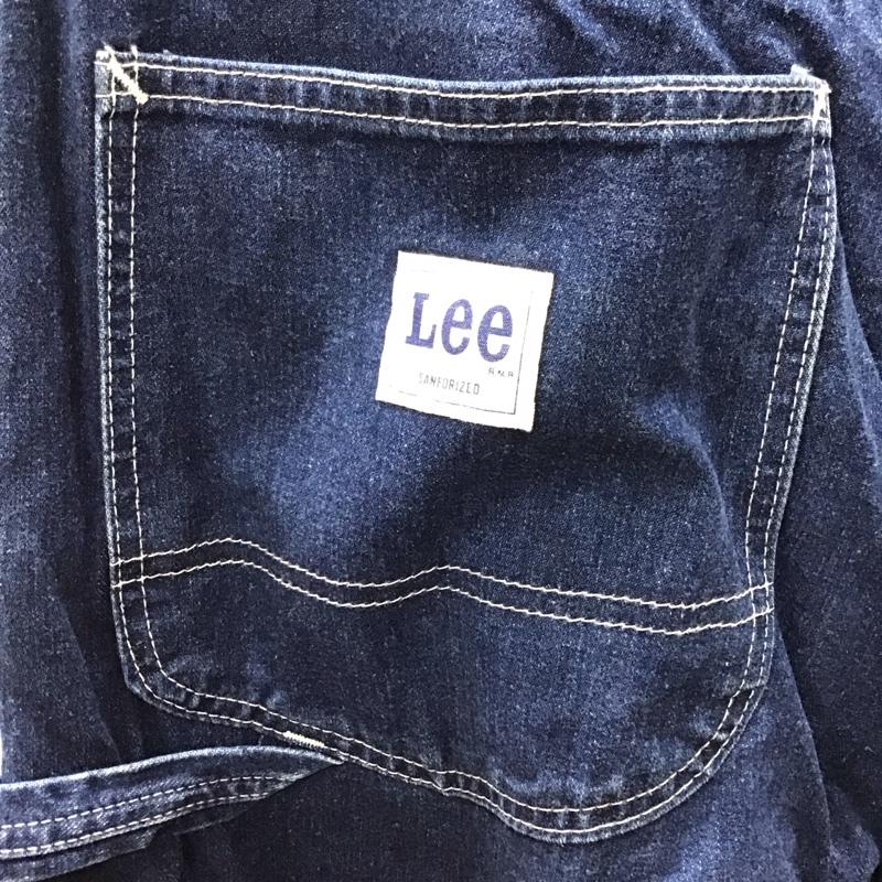 リー Lee パンツ デニム、ジーンズ デニムパンツ ストレートパンツ ワイドパンツ カジュアルパンツ 33インチ 無地 青 / ブルー /  メンズ USED 古着 中古 10116365
