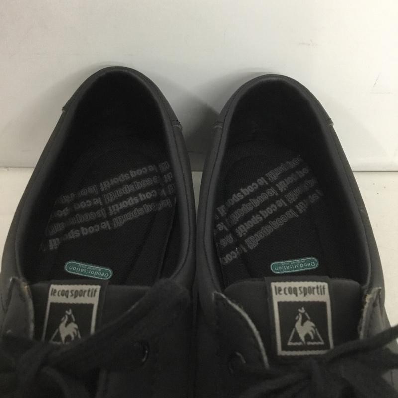 ルコックスポルティフ le coq sportif スニーカー スニーカー QFM-7105BK 23.5cm 23.5cm ワンポイント 黒 / ブラック /  レディース USED 古着 中古 10150218