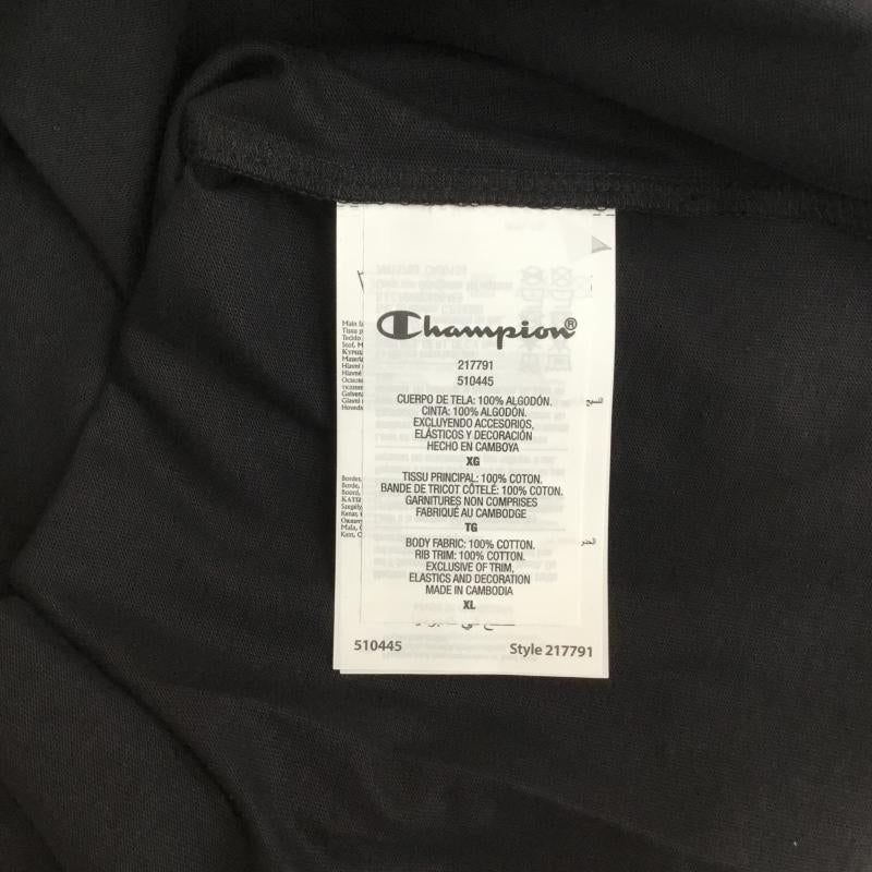 チャンピオン Champion Tシャツ 半袖 XXL プリント 黒 / ブラック /  メンズ USED 古着 中古 10110357