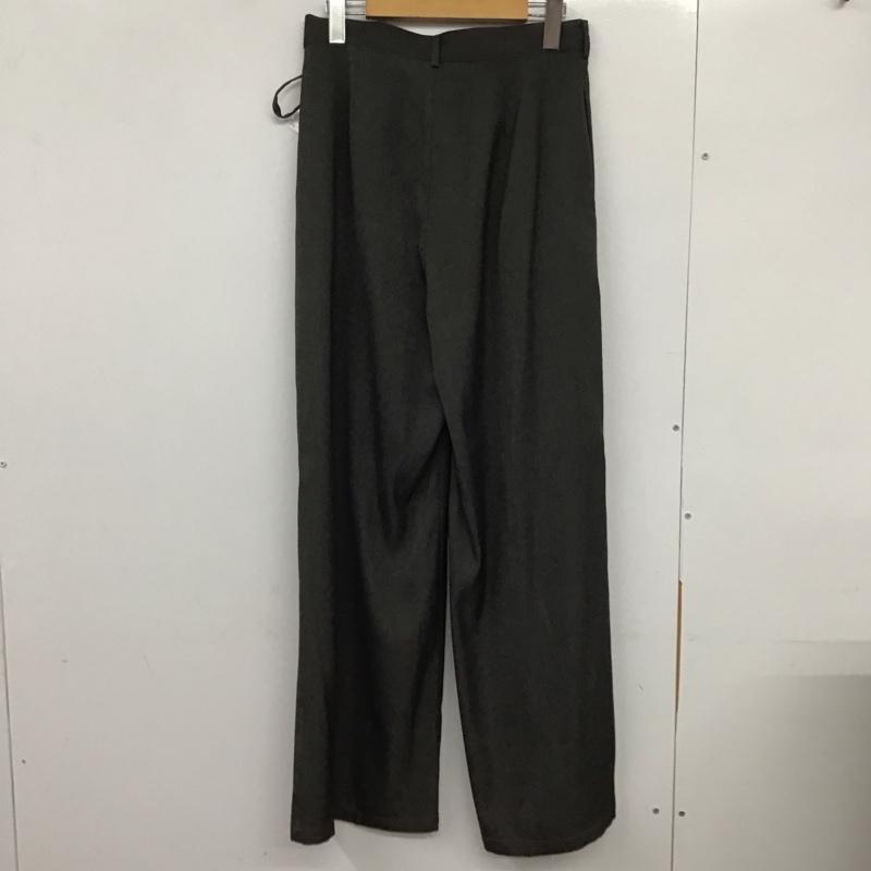 アプレジュール apres jour ボトムス ボトムス ラップリボンワイドパンツ タグ付 LL 無地 チャコールグレー / チャコールグレー /  レディース USED 古着 中古 10132755