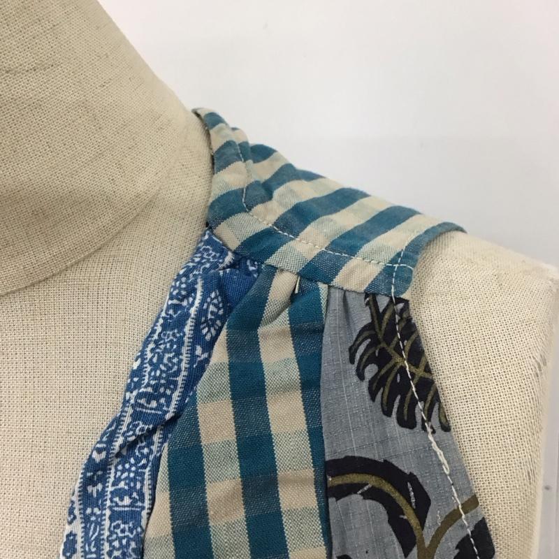 キャピタル KAPITAL ワンピース ロングスカート ノースリーブ パッチワーク リネン XS 総柄 マルチカラー / マルチカラー /  レディース USED 古着 中古 10114235