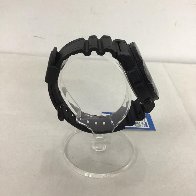 カシオ CASIO 腕時計 デジタル チープカシオ アナデジ AEQ-100BW-9A 無地 黒 / ブラック / X 金 / ゴールド /  メンズ USED 古着 中古 10144755