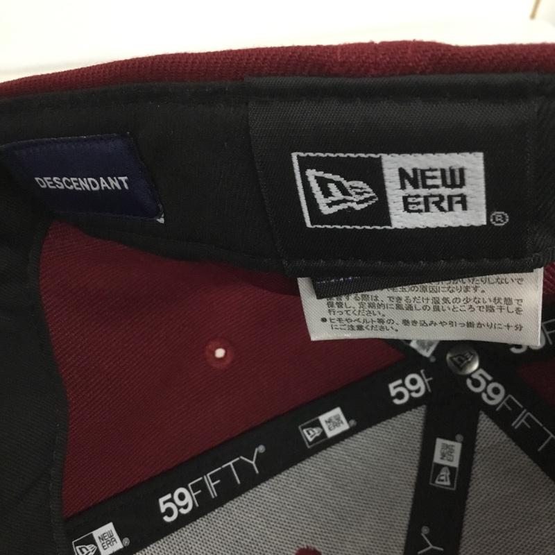 ディセンダント DESCENDANT 帽子 キャップ 59FIFTY NEW ERA 59.6cm ロゴ、文字 えんじ / ワインレッド /  メンズ USED 古着 中古 10131700