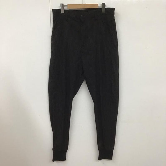 グラム glamb パンツ スラックス スラックス ワイドパンツ カジュアルパンツ ストレートパンツ ストライプパンツ 裾ゴム 3 ストライプ 白 / ホワイト / X 黒 / ブラック /  メンズ USED 古着 中古 10107188