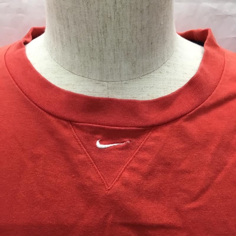 ナイキ NIKE Tシャツ 半袖 半袖カットソー プリントTシャツ クルーネックカットソー L ロゴ、文字 赤 / レッド /  メンズ USED 古着 中古 10114066