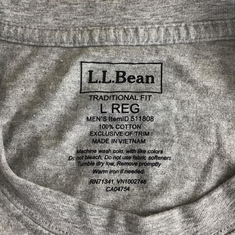 エルエルビーン L.L.Bean Tシャツ 長袖 ID511808 カダディンロゴ ロンT L ロゴ、文字 灰 / グレー /  メンズ USED 古着 中古 10119686