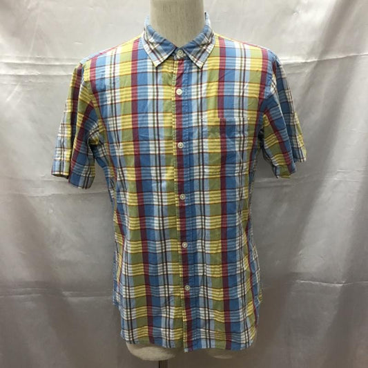 グローバルワーク GLOBAL WORK シャツ、ブラウス 半袖 半袖シャツ チェックシャツ カラーシャツ カジュアルシャツ M チェック マルチカラー / マルチカラー /  メンズ USED 古着 中古 10108840