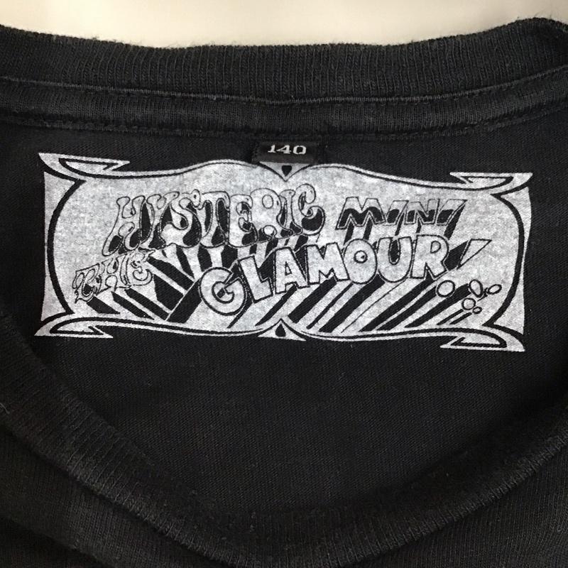 ヒステリックグラマー HYSTERIC GLAMOUR Tシャツ 長袖 140cm キッズ ロンT MINI 140cm ロゴ、文字 黒 / ブラック /  ガールズ USED 古着 中古 10116913