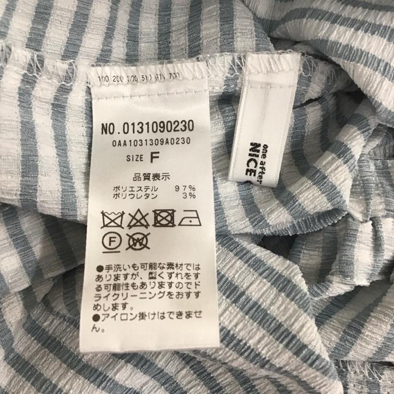 ナイスクラップ NICE CLAUP ワンピース ロングスカート FREE チェック 白 / ホワイト / X 水色 / ライトブルー /  レディース USED 古着 中古 10108629