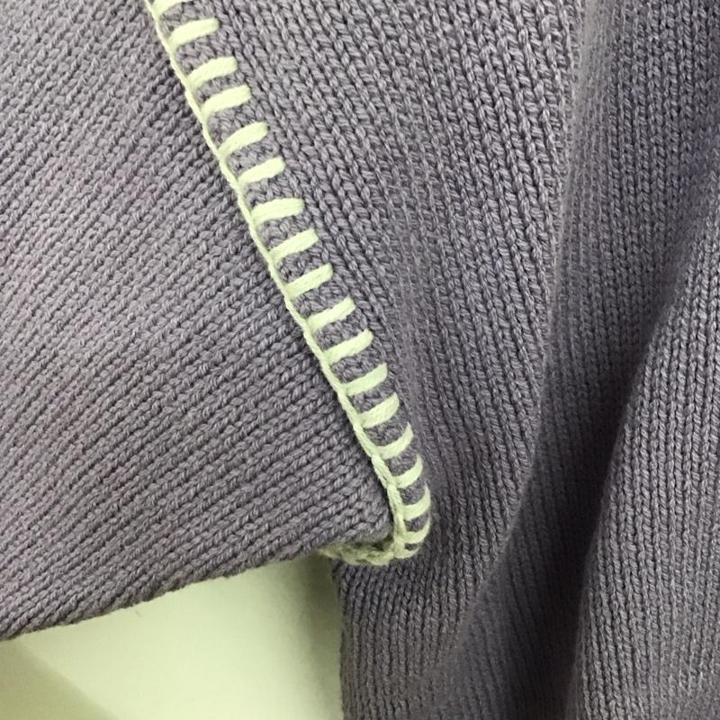 ローリーズファーム LOWRYS FARM ニット、セーター 長袖 長袖ニットカットソー クルーネック セーター FREE 無地 紫 / パープル /  レディース USED 古着 中古 10146692