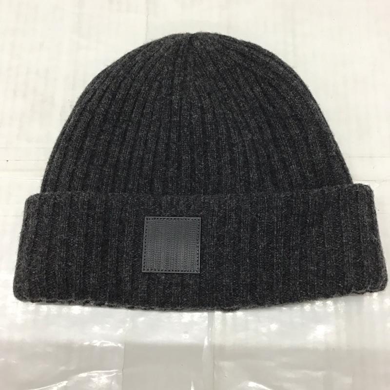 マークジェイコブス MARCJACOBS 帽子 ニット帽 N903W17RE22 The Ribbed Beanie ロゴ、文字 チャコールグレー / チャコールグレー /  メンズ USED 古着 中古 10118152