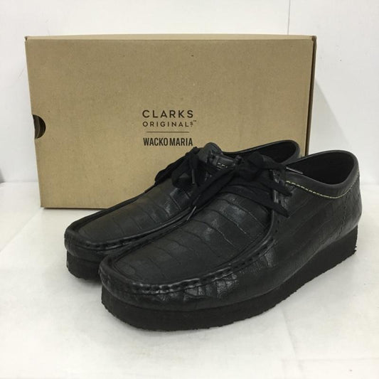 クラークス Clarks カジュアルシューズ カジュアルシューズ WACKO MARIA CROCODILE EMBOSSED LEATHER WALLABEE UK9.5 箱有 US：10.5  黒 / ブラック /  メンズ USED 古着 中古 10139933