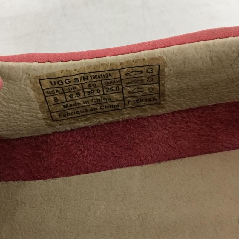 アグ UGG カジュアルシューズ カジュアルシューズ 1004110A デッキシューズ 25cm 25.0cm ロゴ、文字 桃 / ピンク /  レディース USED 古着 中古 10148401