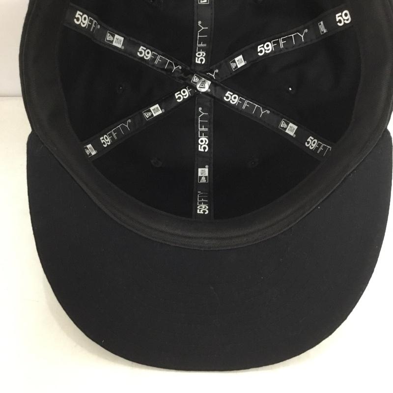 ニューエラ NEW ERA 帽子 キャップ NY ニューヨークヤンキース 59FIFTY 58.7cm ロゴ、文字 黒 / ブラック /  メンズ USED 古着 中古 10138134