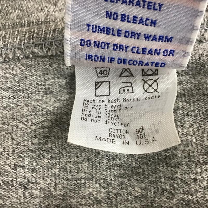 チャンピオン Champion Tシャツ 半袖 半袖カットソー プリントTシャツ クルーネックカットソー M 無地 灰 / グレー /  メンズ USED 古着 中古 10145048
