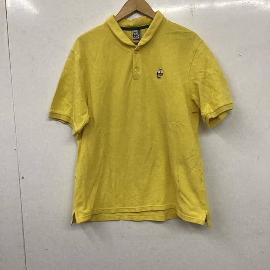 チャムス CHUMS ポロシャツ 半袖 CH02-1158 ロゴポロシャツ 半袖カットソー L ロゴ、文字 黄 / イエロー /  メンズ USED 古着 中古 10135857
