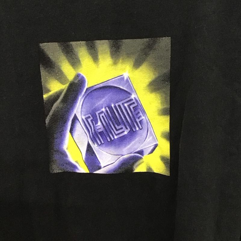 ハフ HUF Tシャツ 半袖 半袖カットソー プリントTシャツ クルーネックカットソー L プリント 黒 / ブラック /  メンズ USED 古着 中古 10132232