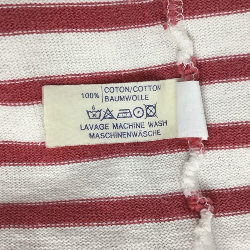 セントジェームス SAINT JAMES カットソー 長袖 長袖カットソー ワイドネックカットソー ボーダー ボーダー柄 白 / ホワイト / X 桃 / ピンク /  メンズ USED 古着 中古 10131386