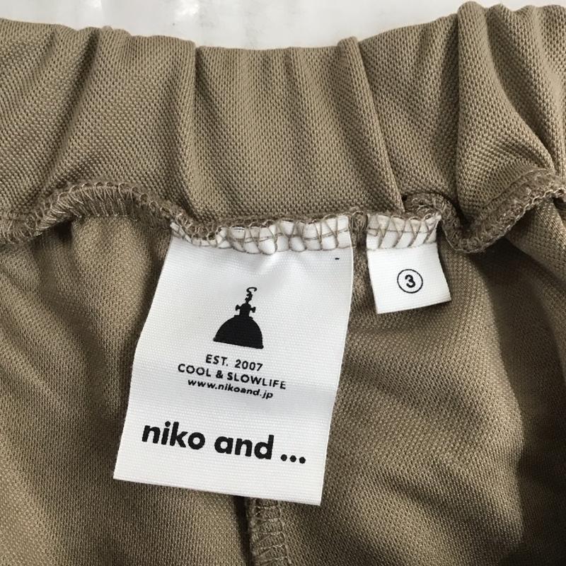 ニコアンド niko and... ボトムス ボトムス カジュアルパンツ ワークパンツ ワイドパンツ 3 無地 ベージュ / ベージュ /  レディース USED 古着 中古 10110266