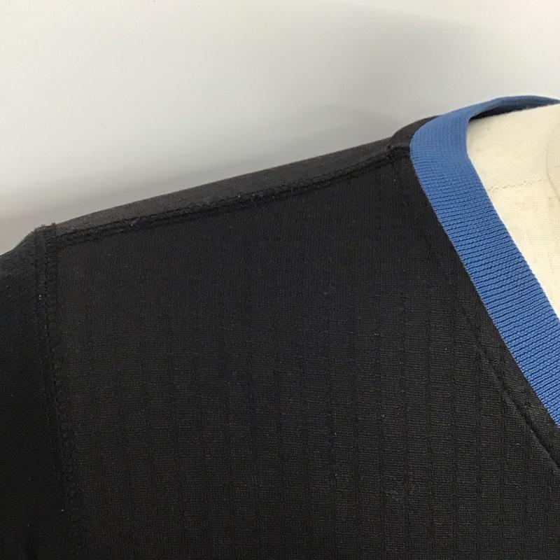アディダス adidas カットソー 半袖 半袖カットソー Vネックカットソー スポーツウェア L ロゴ、文字 黒 / ブラック /  メンズ USED 古着 中古 10126276