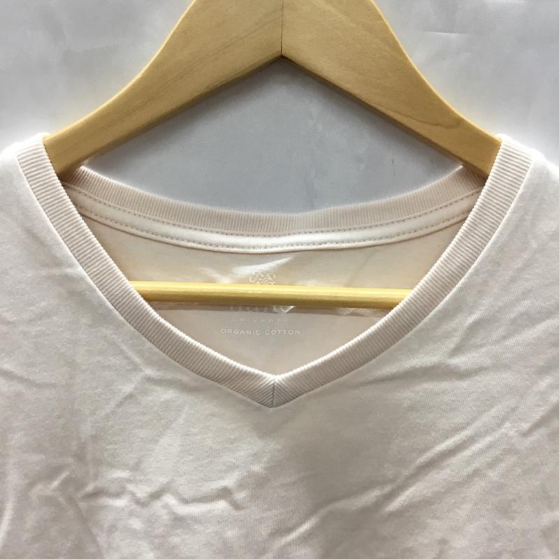 ナノユニバース nano・universe Tシャツ 半袖 Vネック M 無地 桃 / ピンク /  メンズ USED 古着 中古 10109706