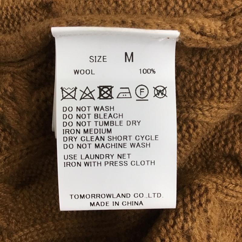 トゥモローランドトリコ TOMORROWLAND tricot ニット、セーター 長袖 63-02-15-02004 ラムウール ケーブル クルーネック タグ付き M  キャメル / キャメル /  メンズ USED 古着 中古 10118340