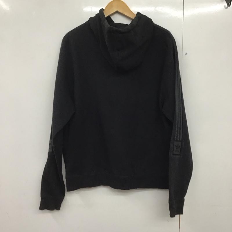 アディダス adidas パーカー 長袖 EC7305 Tech Pullover Hoodie Skateboarding 裏起毛 ロゴ、文字 黒 / ブラック /  メンズ USED 古着 中古 10143787